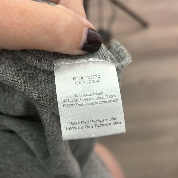 Anthro One September Gray Long Sleeve Tunic with Braided Collar Size Small - Picture 7 of 9